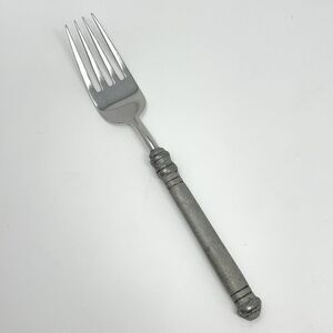Pottery Barn 70% PEWTER Banded Handle & 18/8 Stainless Salad Fork 7 3/8”